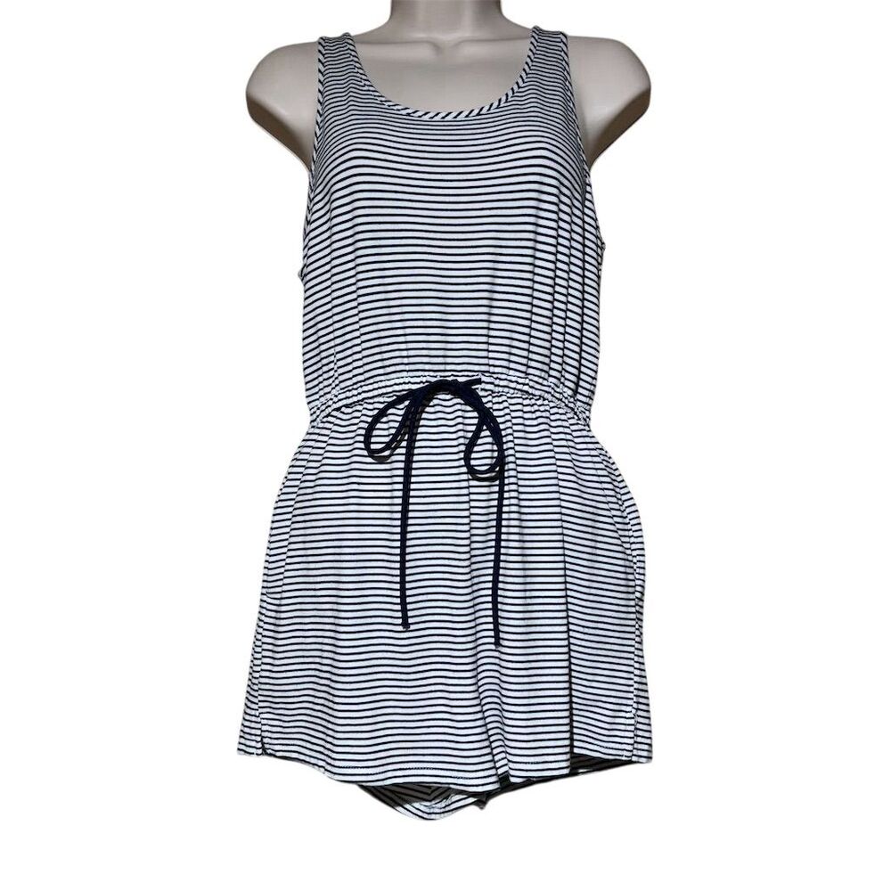 Anthropologie Women's Striped Sleeveless Jumpsuit Size S Casual Summer